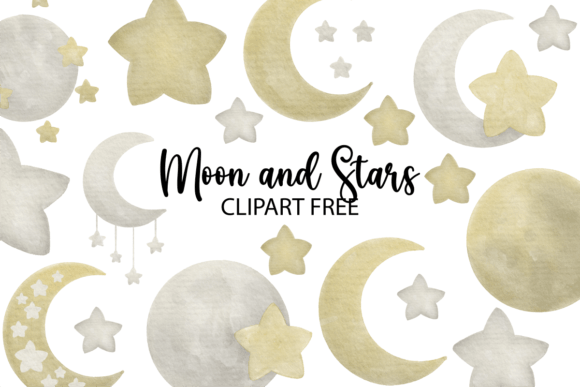 Download Moon and Stars Clipart Free - Moon and stars Collection