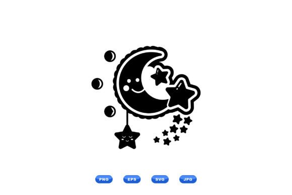 Download Moon and Stars Nursery SVG - Moon and stars Collection