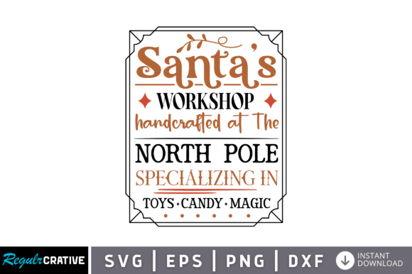 Download Santas Workshop Handcrafted SVG Design - Premium Resources