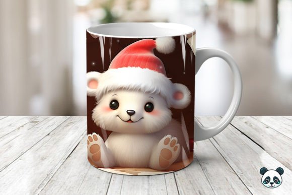 Download 3D Baby Polar Bear Mug Wrap Sublimation - Premium Bundle