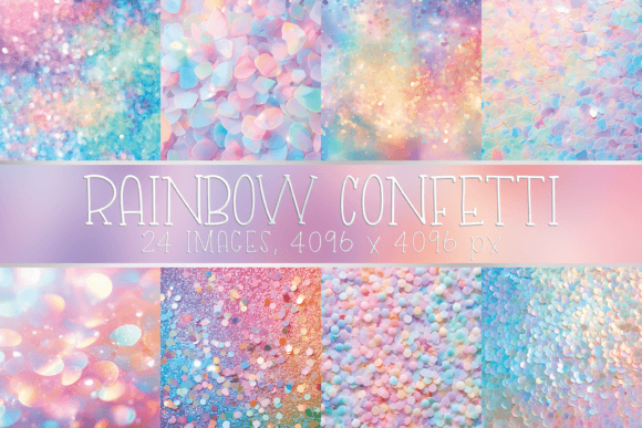 Download Rainbow Pastel Confetti Backgrounds - Confetti Collection