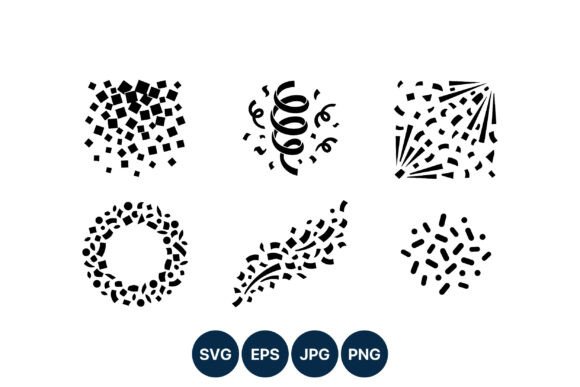 Download Black Confetti Shapes Vector Art - Confetti Collection