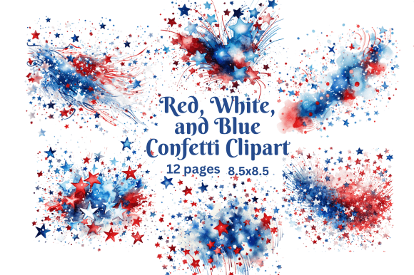 Download Red, White, and Blue Confetti Clipart - Premium Resources