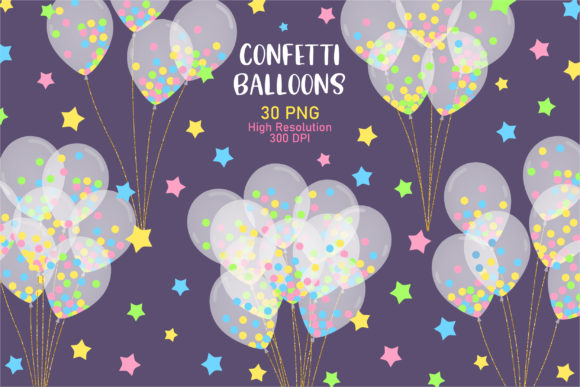 Download Confetti Balloons Clip Art - Confetti Collection